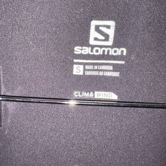 Salomon Black Wind Breaker  Jacket with Pink Zipper - Picture 4 of 4